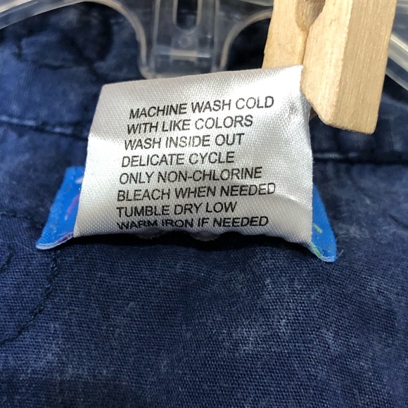 Cre8ions Vintage Denim Chambray Embroider Button Down Top Large Fall Autumn - Picture 10 of 11
